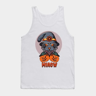 pumpkin with cat miaow Tank Top